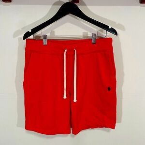 Ralph Lauren Red Fleece Drawstring Shorts Men's Medium